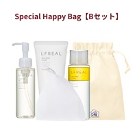 【HAPPY BAG】Bセット（オイルクレンジング+フェイスウォッシュ+泡立てネット+ホワイトニングローション　ギフト巾着入り）